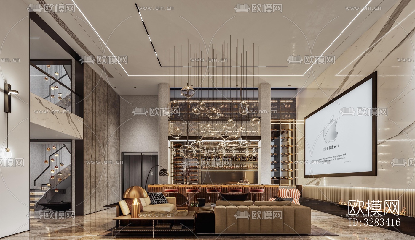 现代别墅效果图下载（渲染图8）