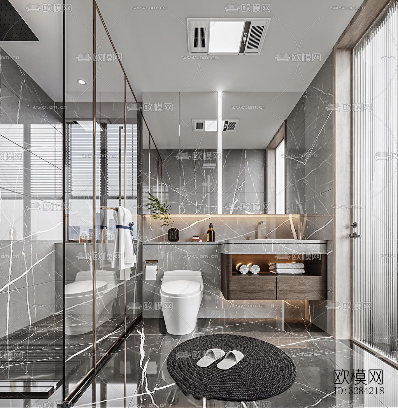 现代客餐厅效果图下载（渲染图2）