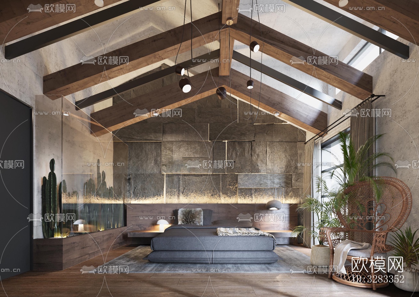 东南亚别墅效果图下载（渲染图5）