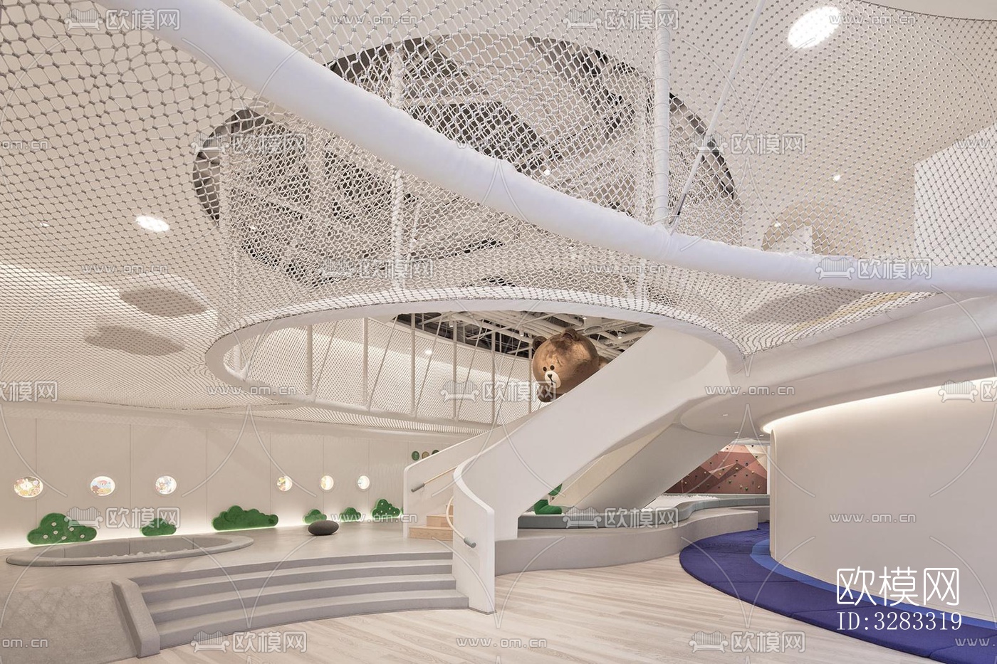 现代儿童游乐效果图下载（渲染图5）