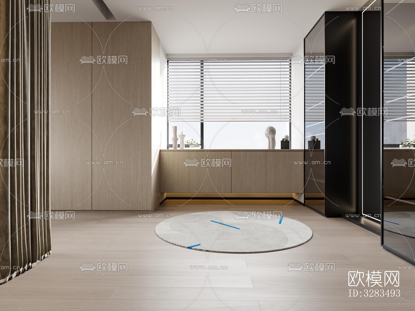 现代卧室效果图下载（渲染图6）