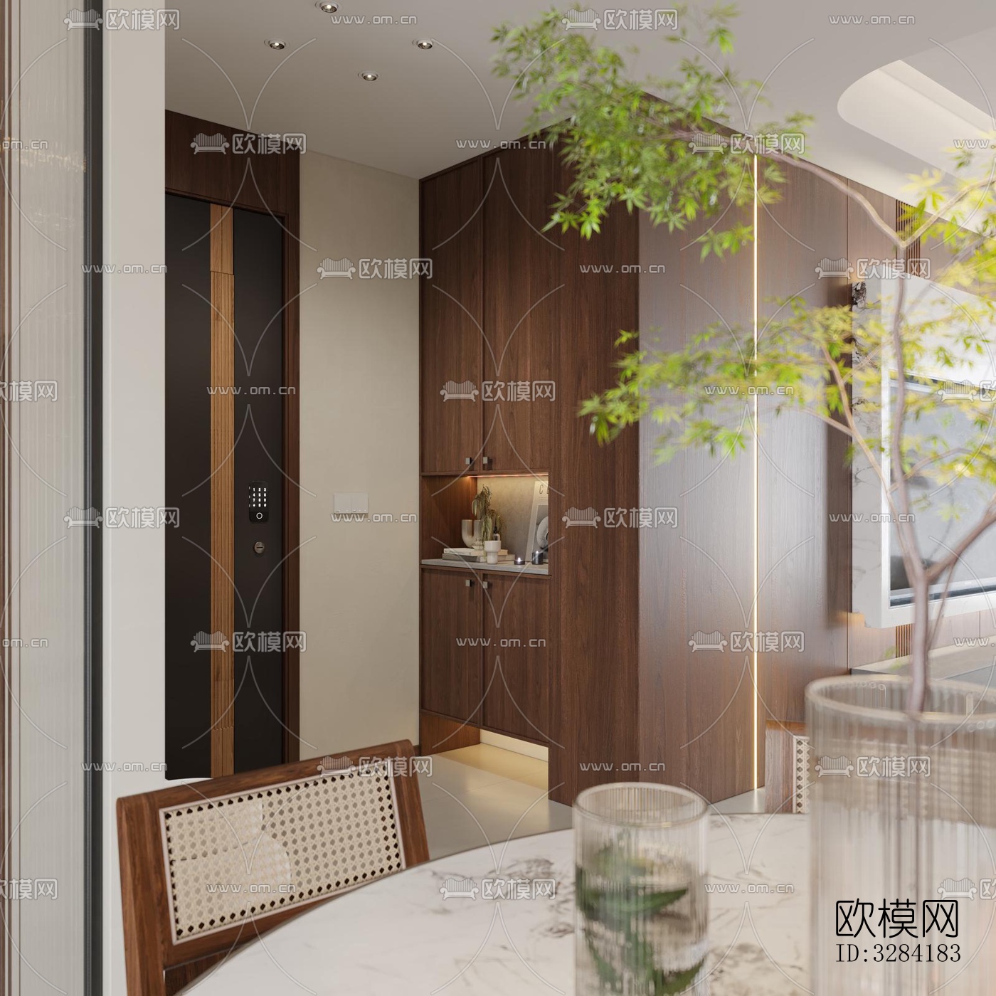 现代客餐厅效果图下载（渲染图7）