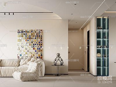 现代客餐厅效果图下载（渲染图6）