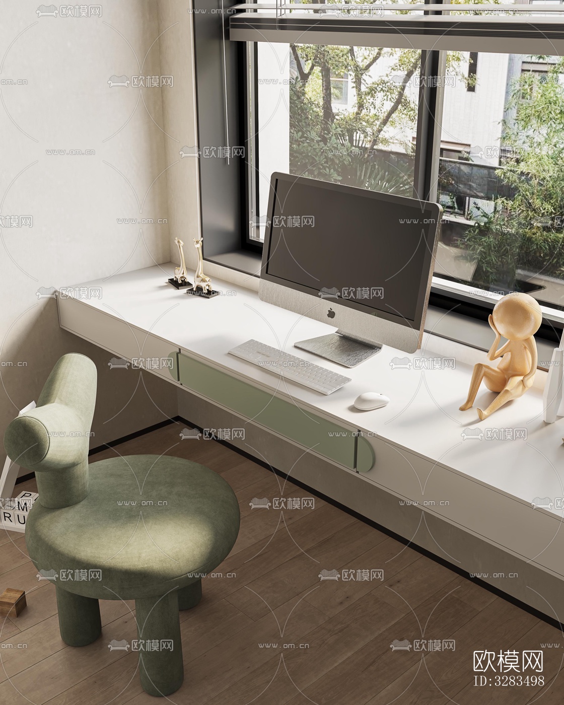 现代卧室效果图下载（渲染图2）