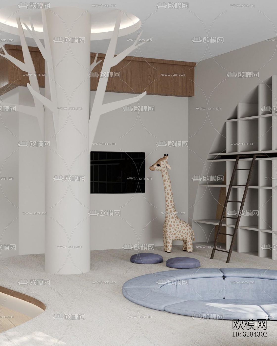 现代幼儿园效果图下载（渲染图3）