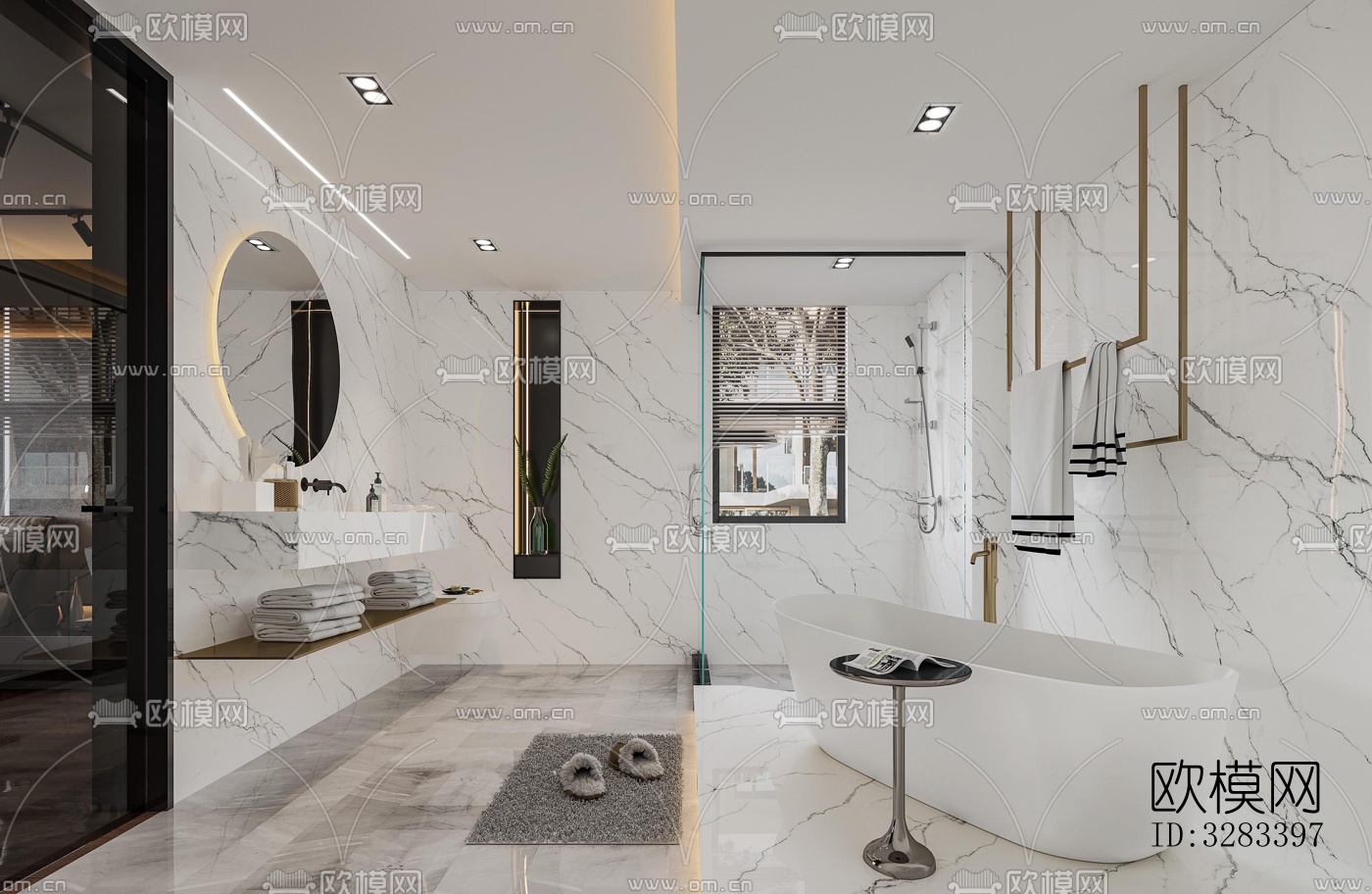 现代别墅效果图下载（渲染图1）