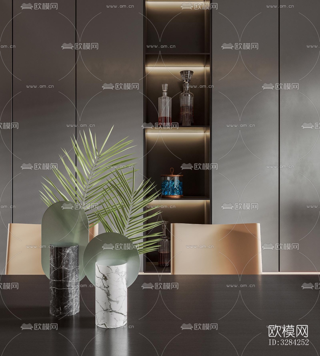 现代客餐厅效果图下载（渲染图10）