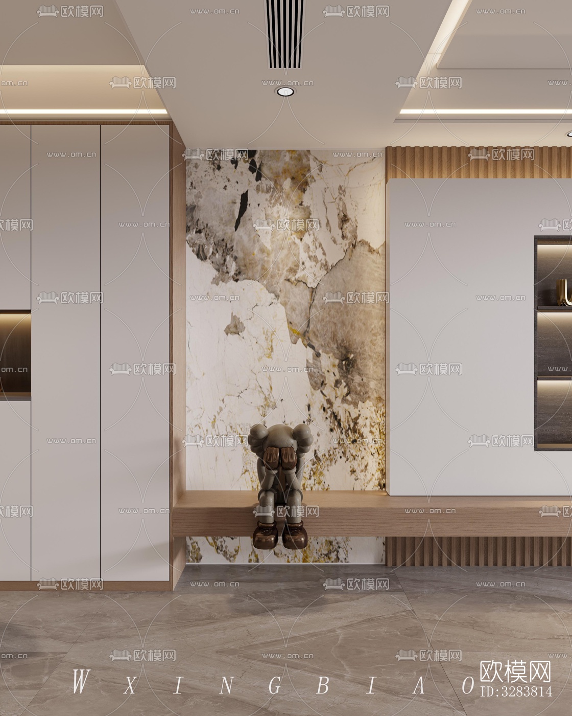 现代客餐厅效果图下载（渲染图6）