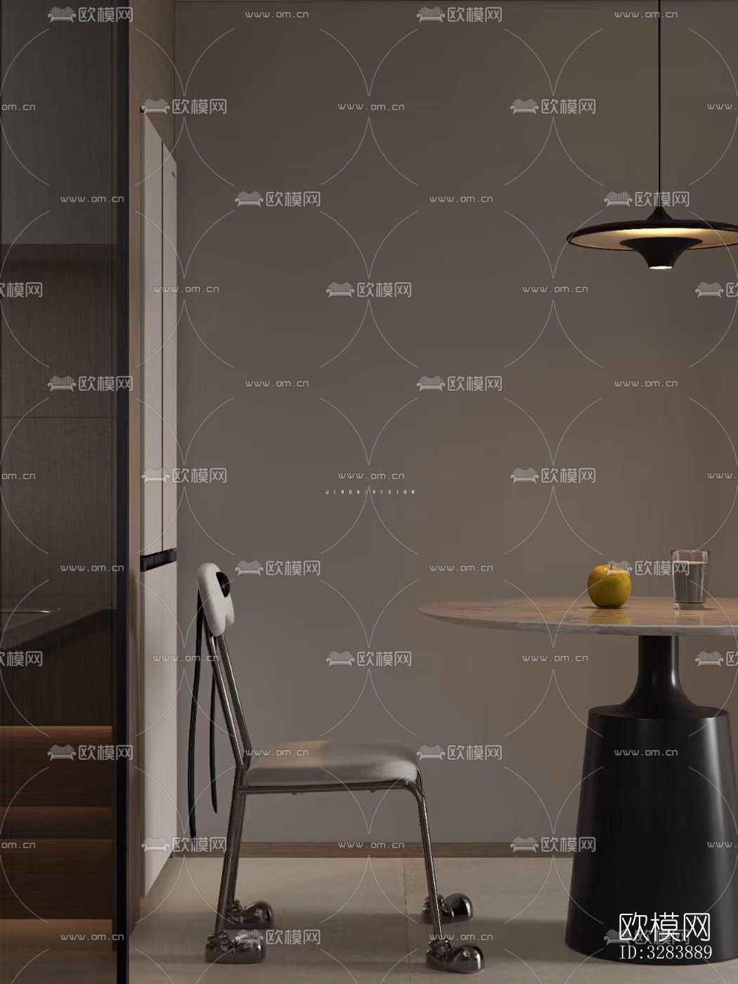 现代客餐厅效果图下载（渲染图2）