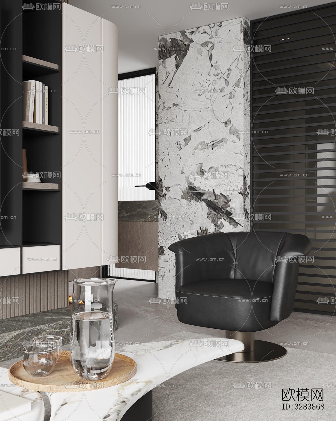 现代客餐厅效果图下载（渲染图8）