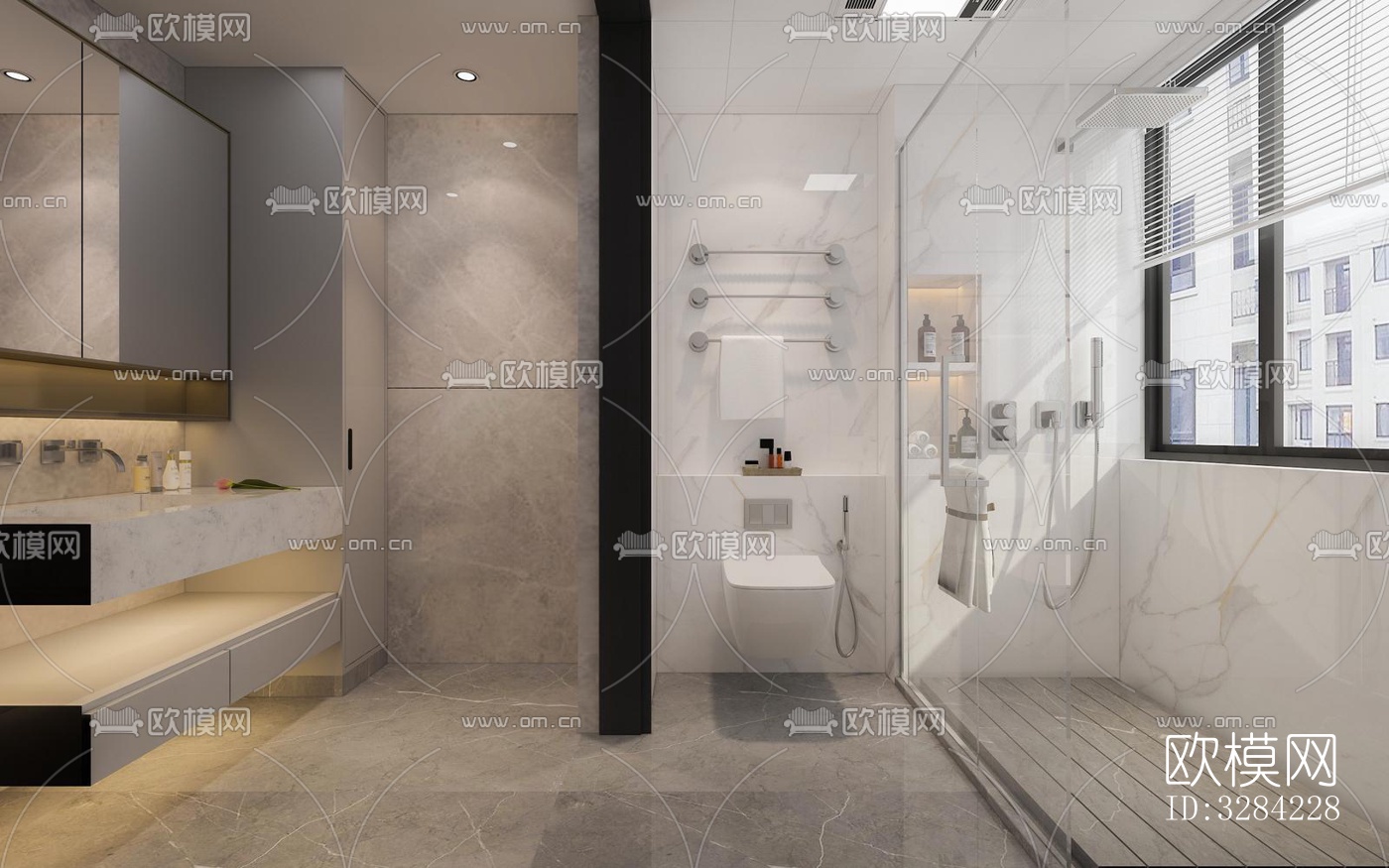 现代客餐厅效果图下载（渲染图2）