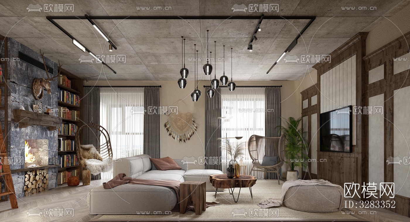 东南亚别墅效果图下载（渲染图8）