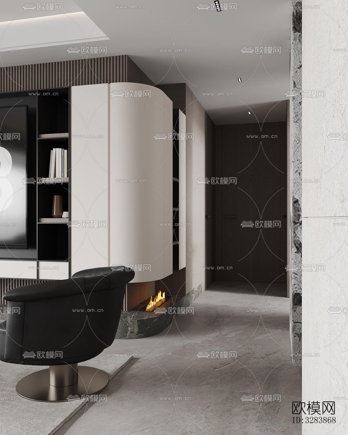 现代客餐厅效果图下载（渲染图7）