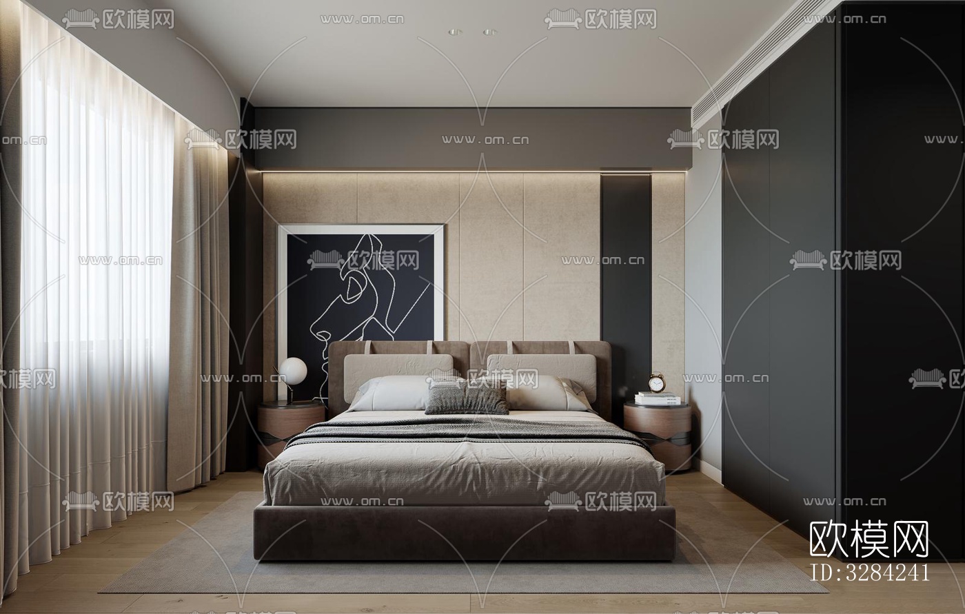 现代客餐厅效果图下载（渲染图8）