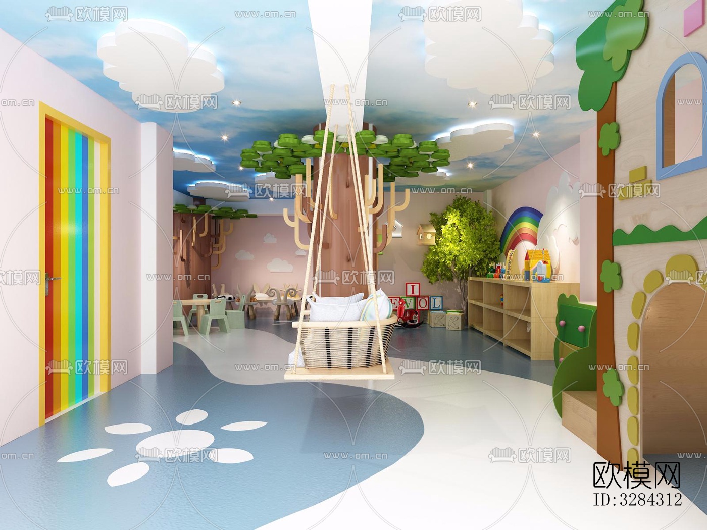 现代幼儿园效果图下载（渲染图8）