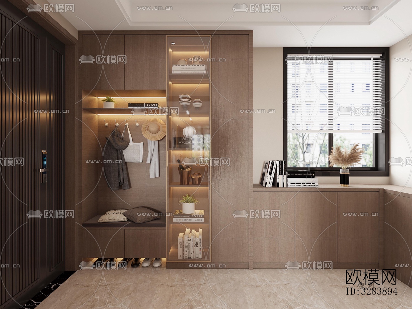 现代客餐厅效果图下载（渲染图4）