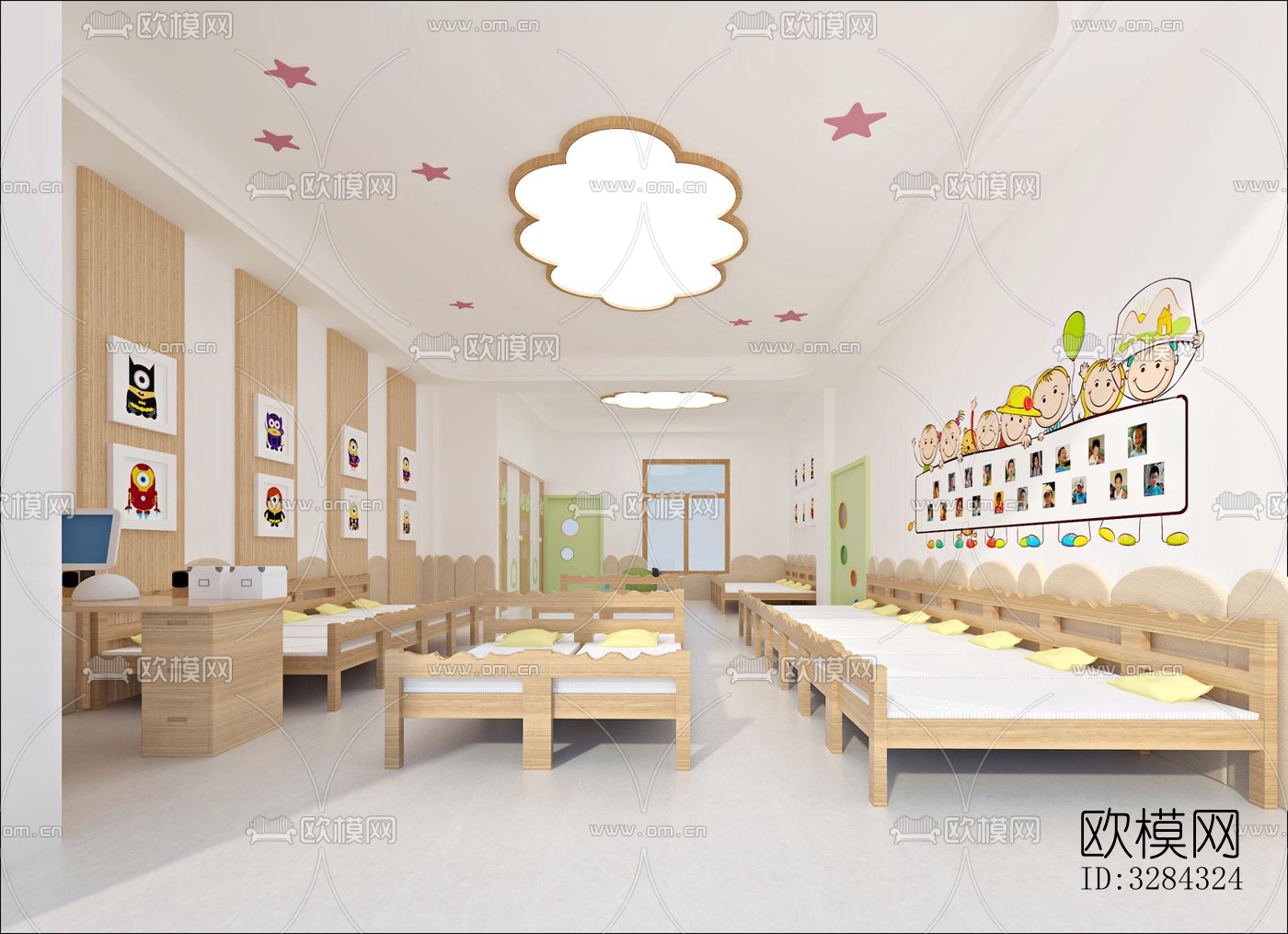 现代幼儿园效果图下载（渲染图4）