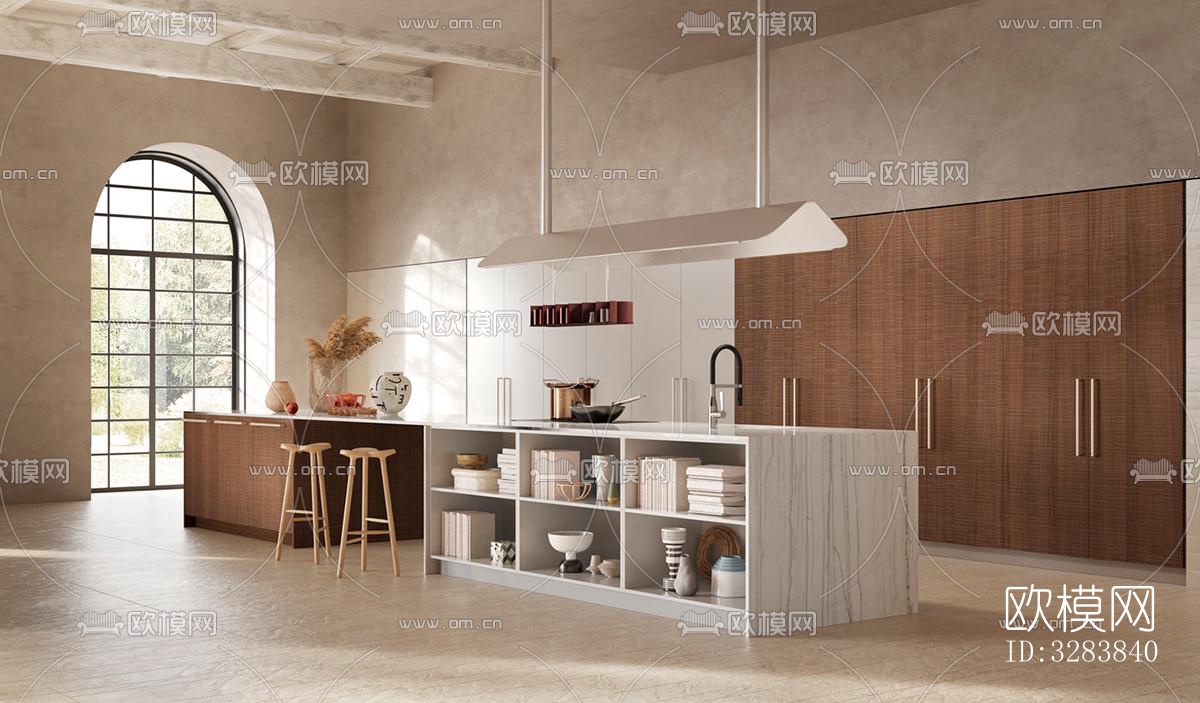 现代客餐厅效果图下载（渲染图10）