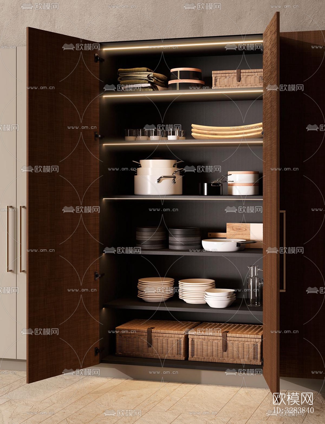 现代客餐厅效果图下载（渲染图9）