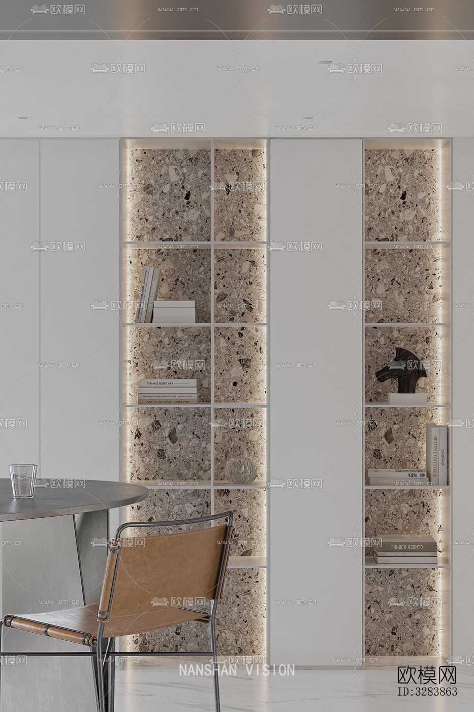 现代客餐厅效果图下载（渲染图11）