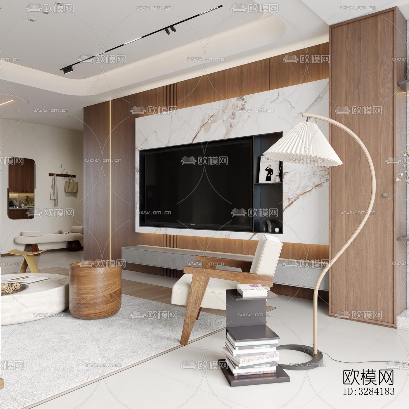 现代客餐厅效果图下载（渲染图13）