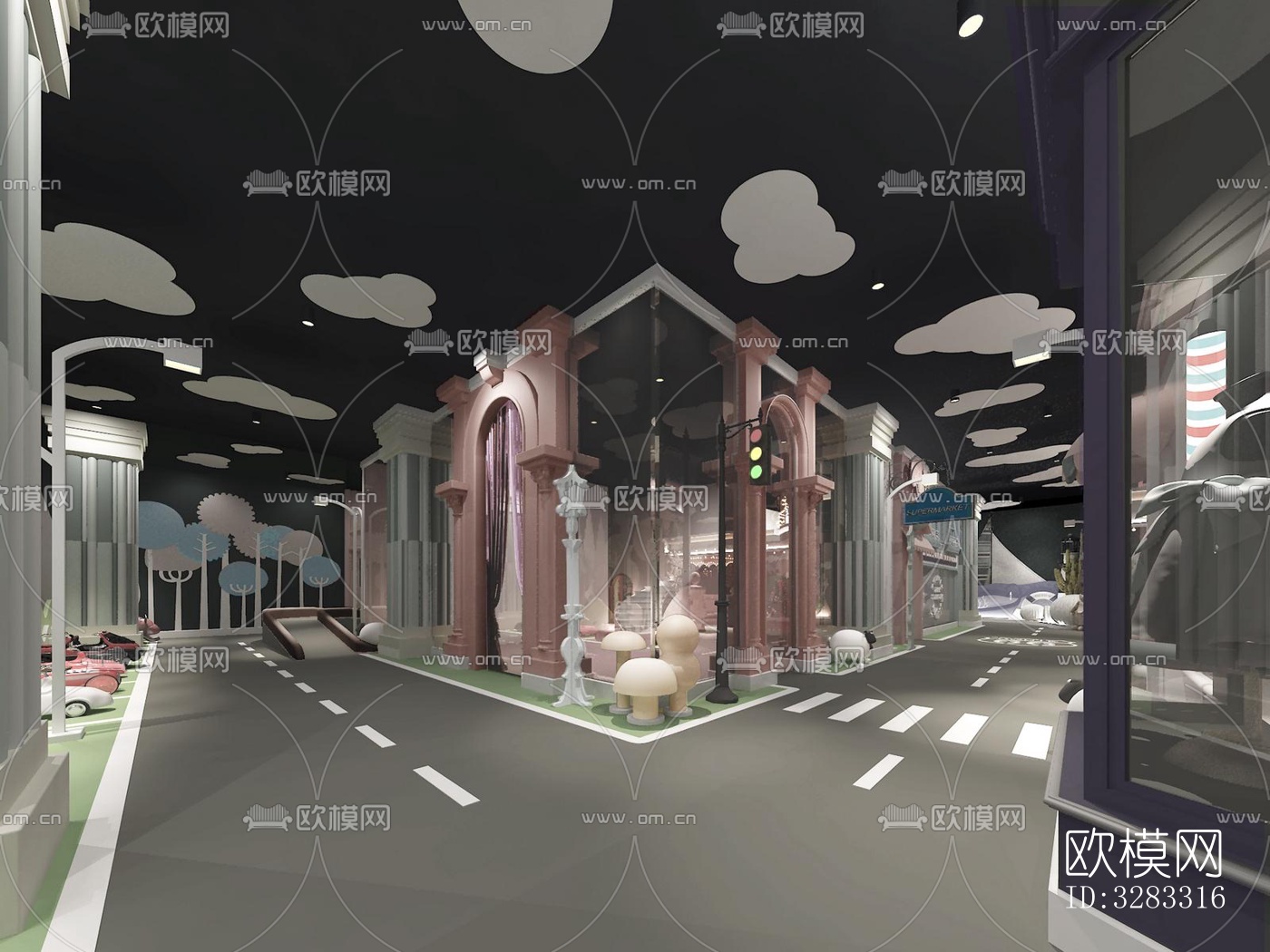 现代儿童游乐效果图下载（渲染图12）