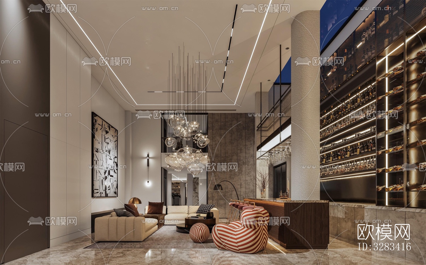 现代别墅效果图下载（渲染图10）