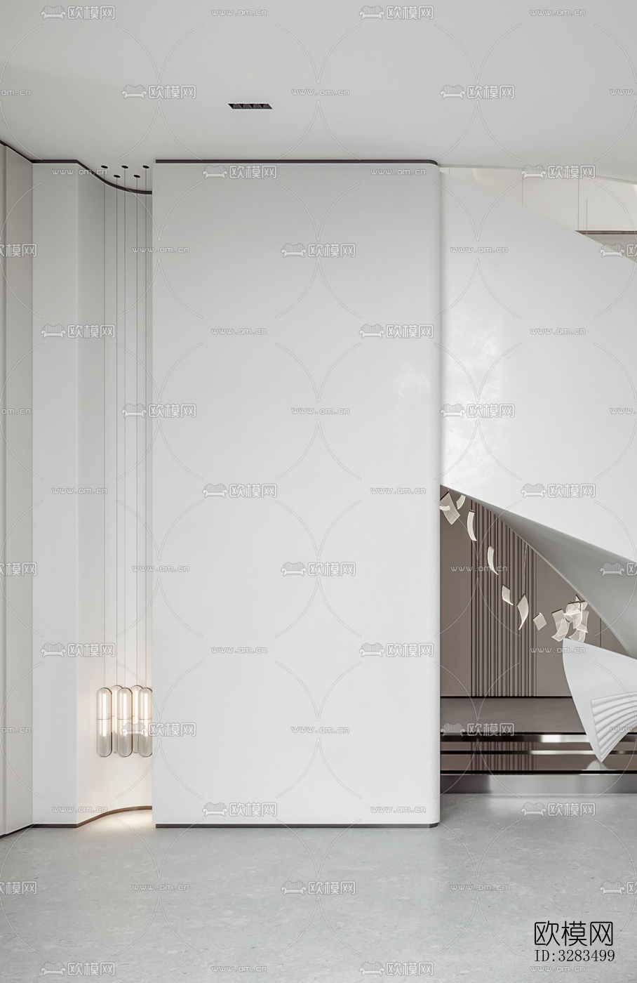 现代卧室效果图下载（渲染图3）