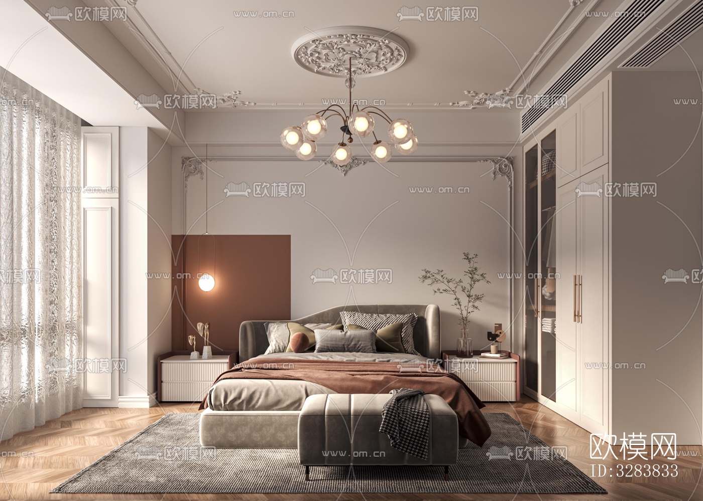 现代客餐厅效果图下载（渲染图8）