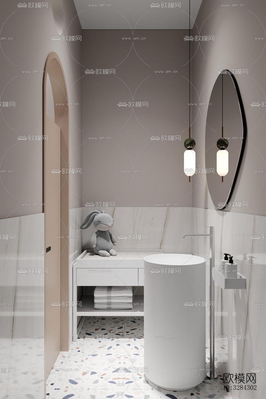 现代幼儿园效果图下载（渲染图6）