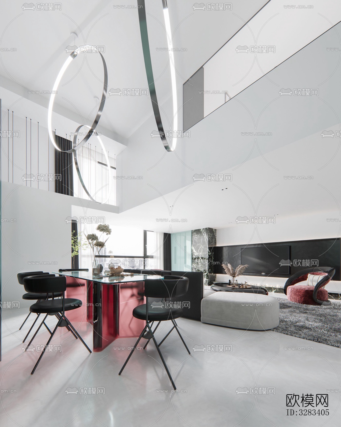 现代别墅效果图下载（渲染图1）