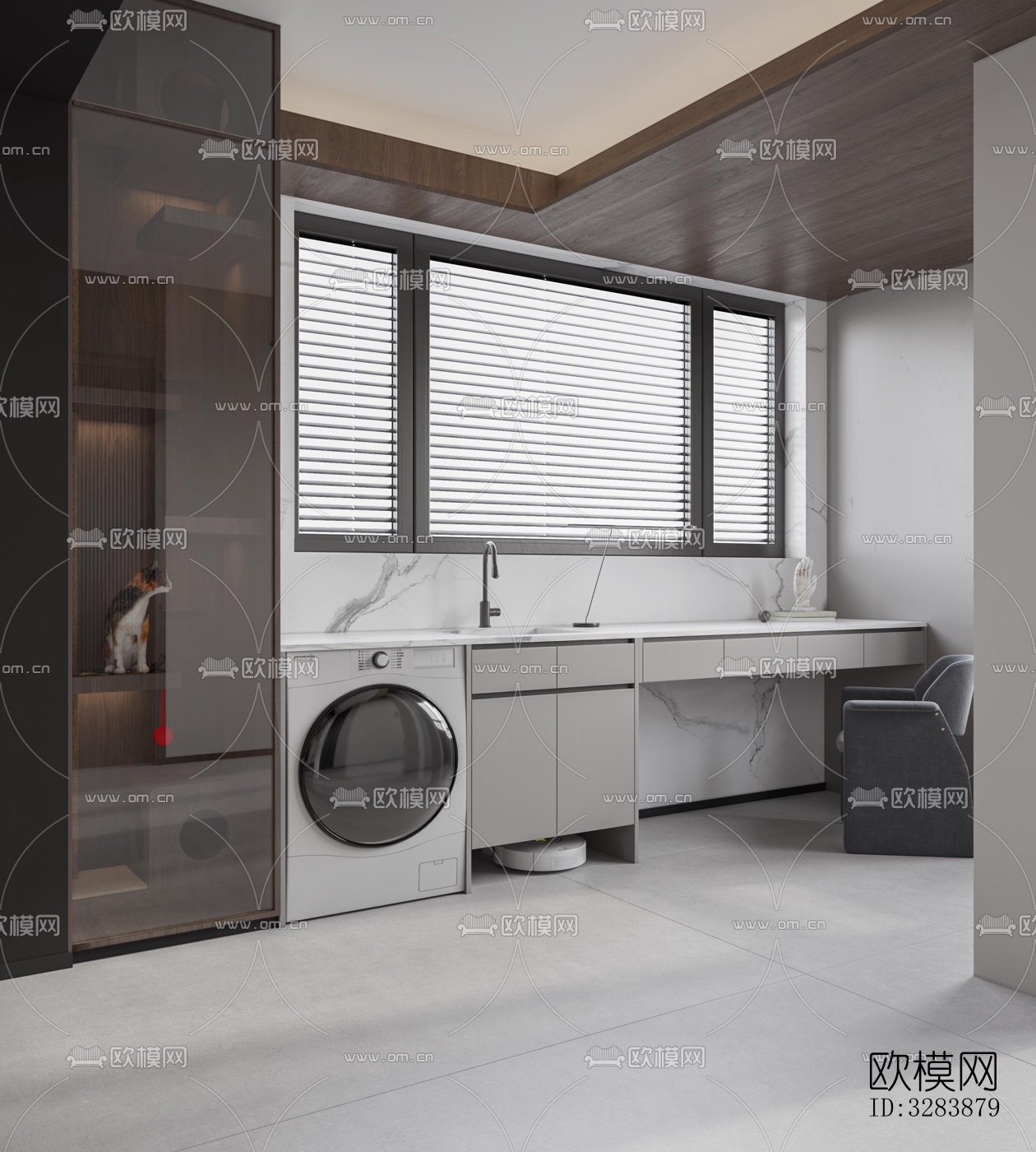 现代客餐厅效果图下载（渲染图11）