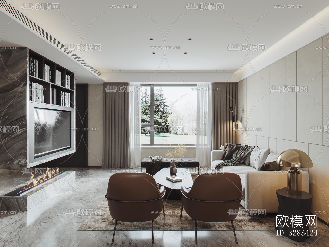 现代别墅效果图下载（渲染图1）