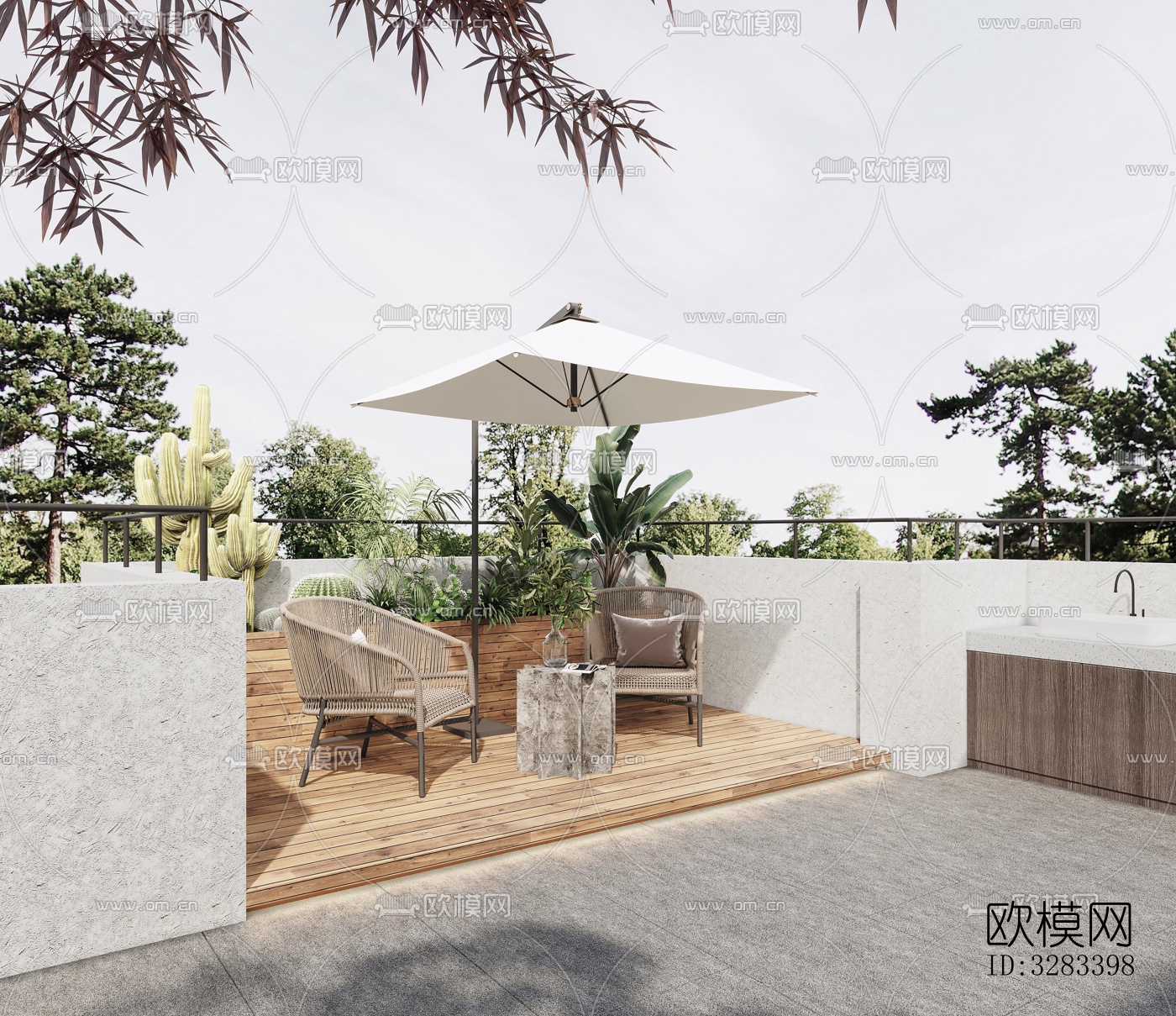 现代别墅效果图下载（渲染图8）