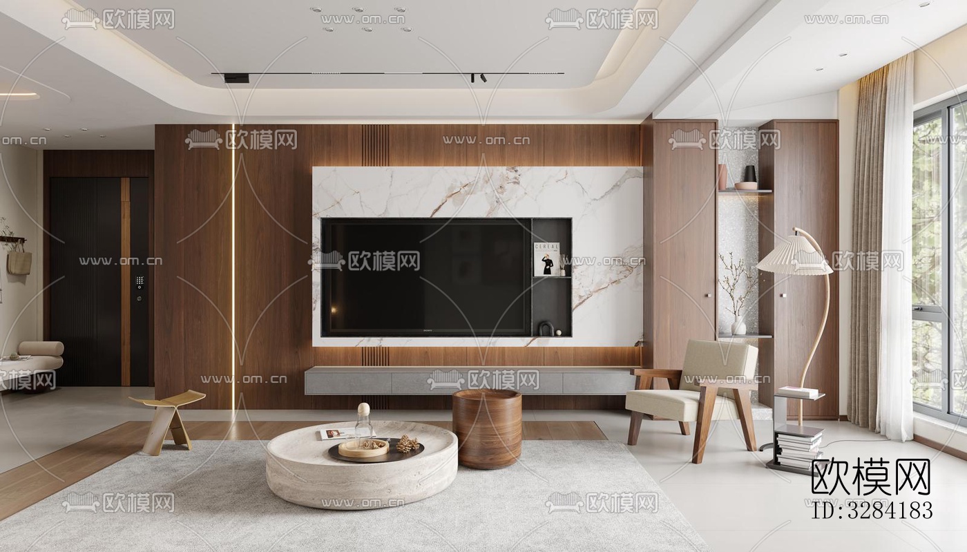 现代客餐厅效果图下载（渲染图10）