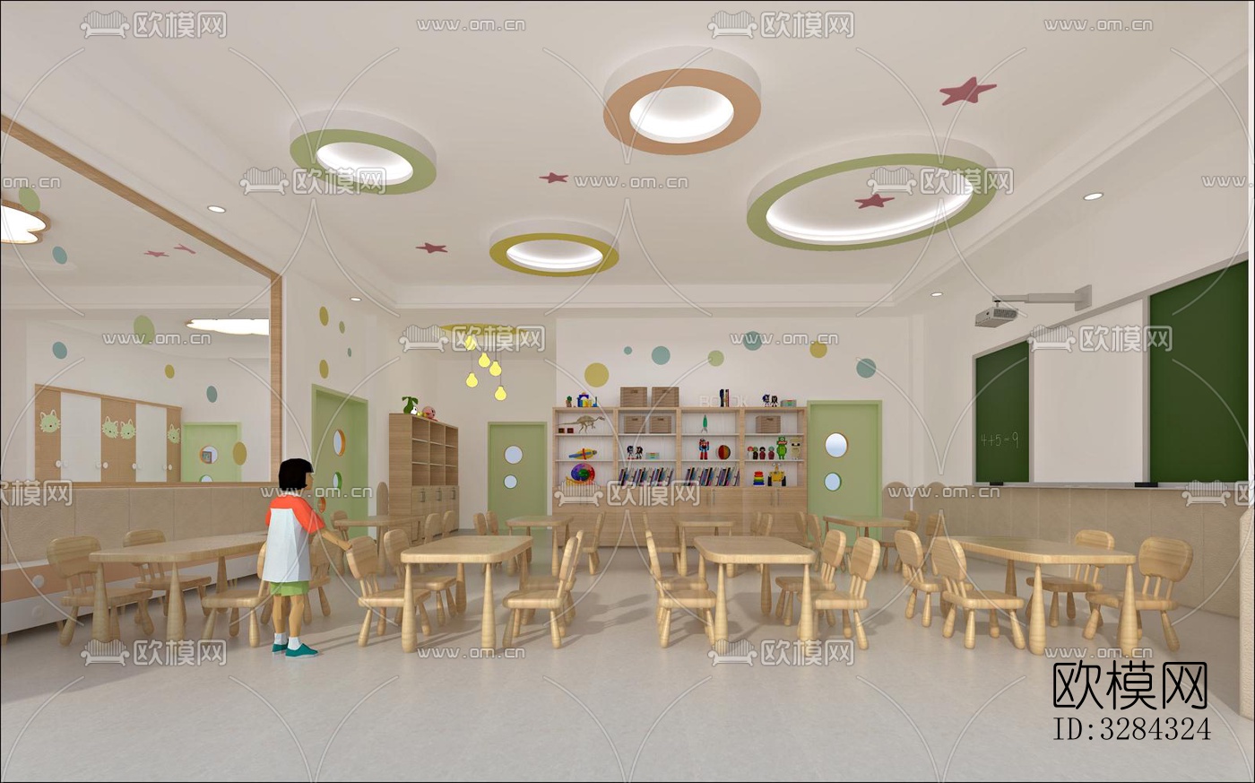 现代幼儿园效果图下载（渲染图5）