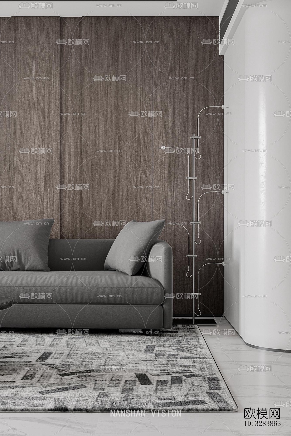 现代客餐厅效果图下载（渲染图8）