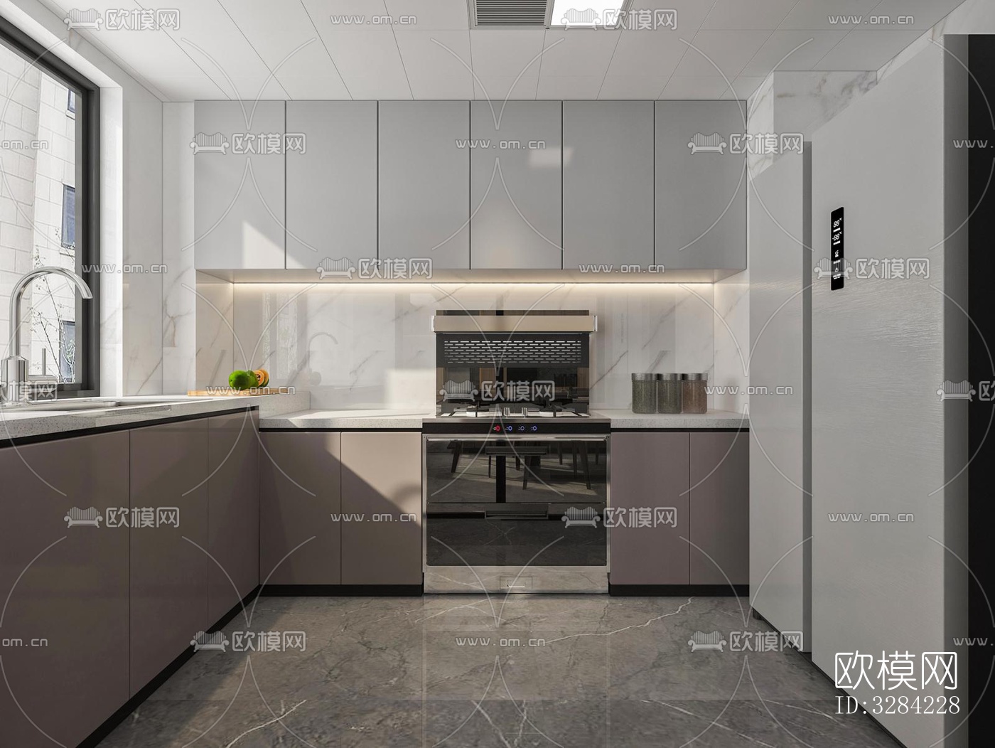 现代客餐厅效果图下载（渲染图3）