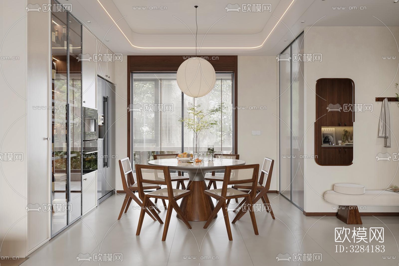 现代客餐厅效果图下载（渲染图11）