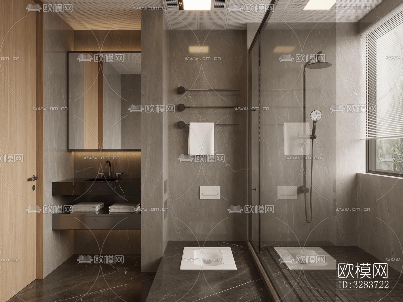 现代客餐厅效果图下载（渲染图5）