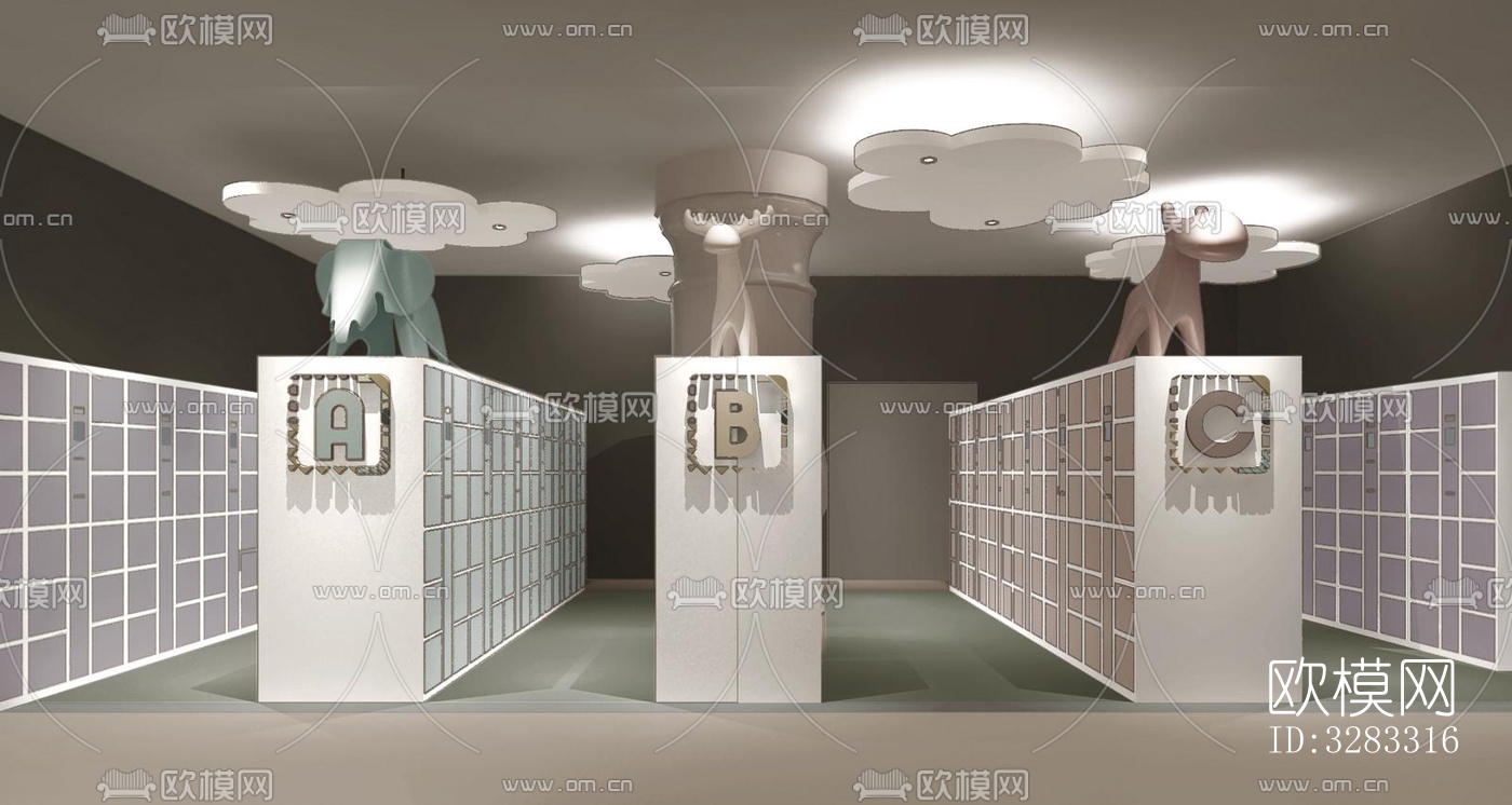 现代儿童游乐效果图下载（渲染图14）