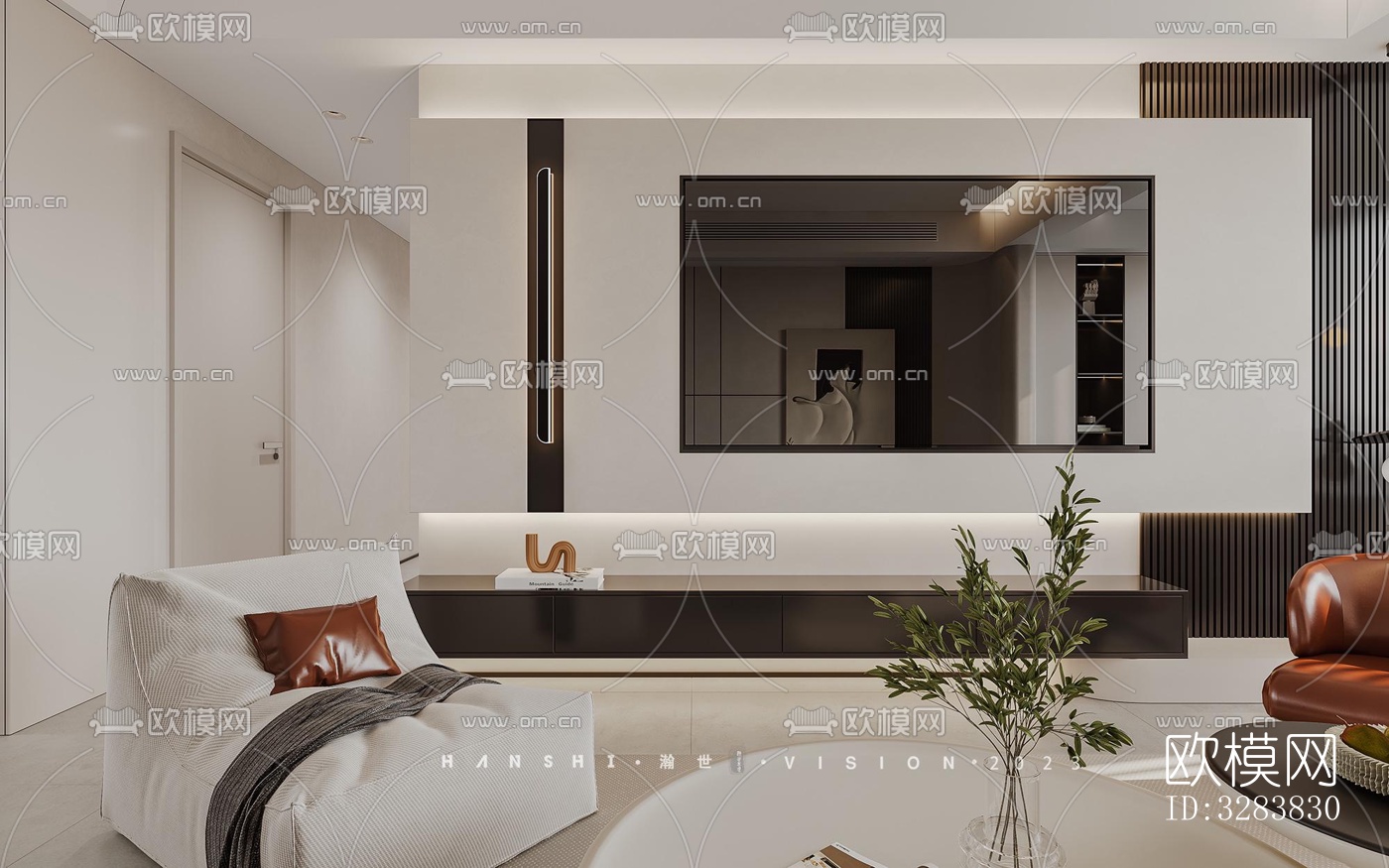 现代客餐厅效果图下载（渲染图5）