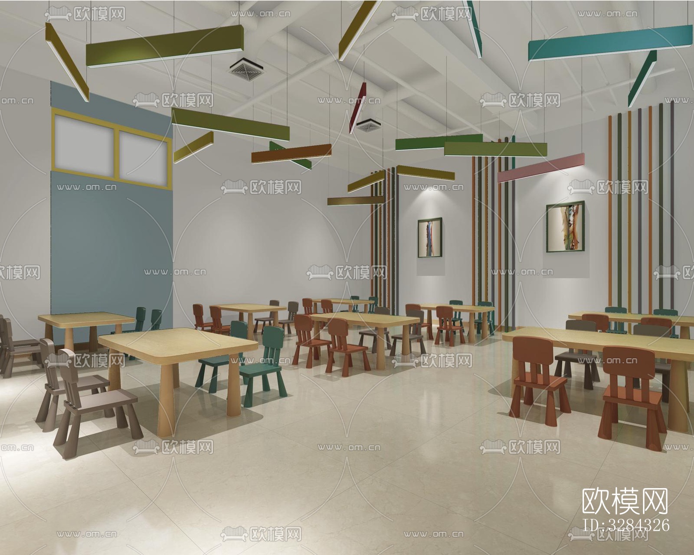 现代幼儿园效果图下载（渲染图10）