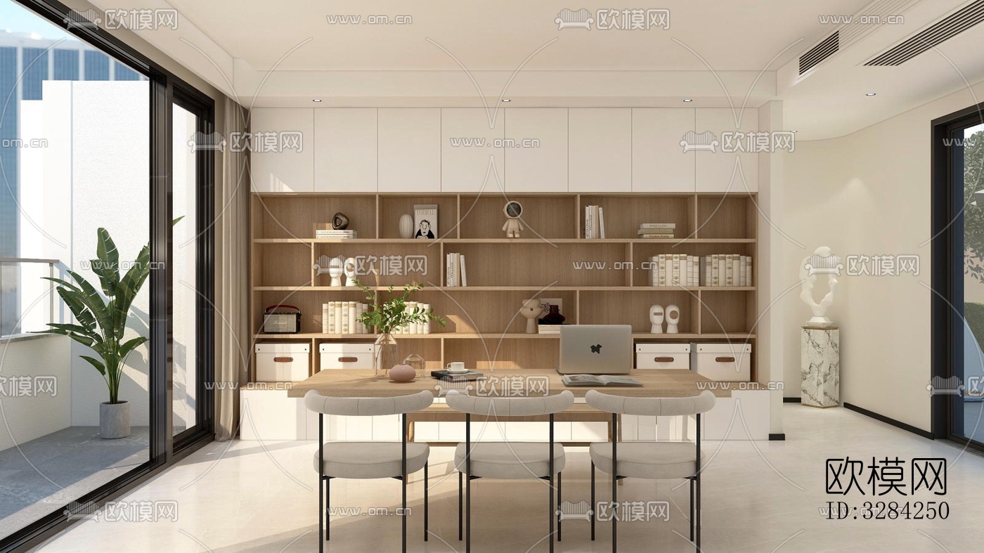 现代客餐厅效果图下载（渲染图6）