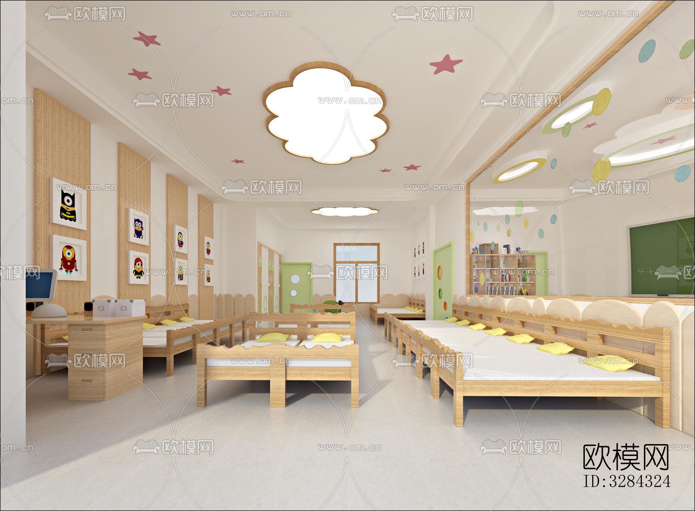 现代幼儿园效果图下载（渲染图6）