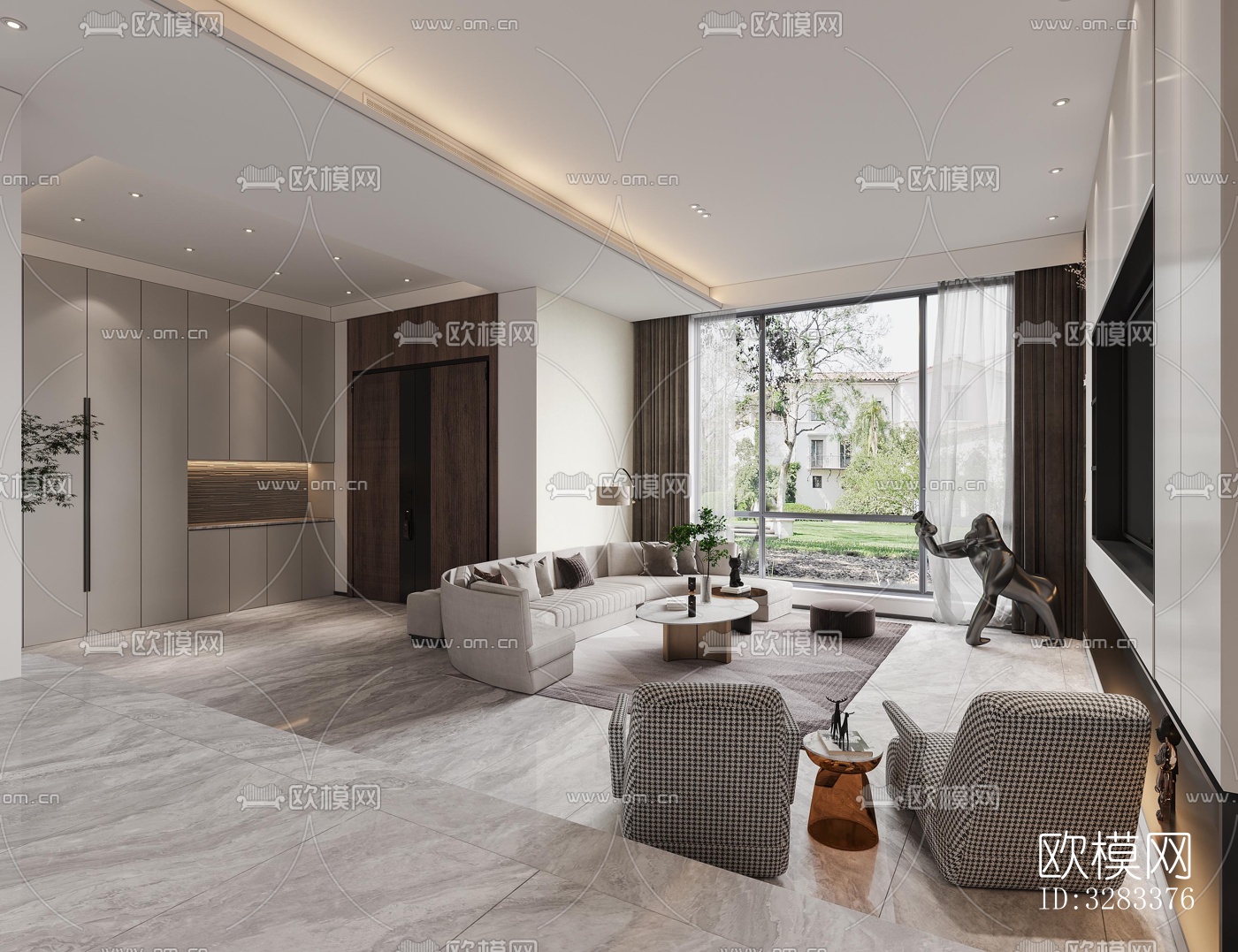 现代别墅效果图下载（渲染图3）