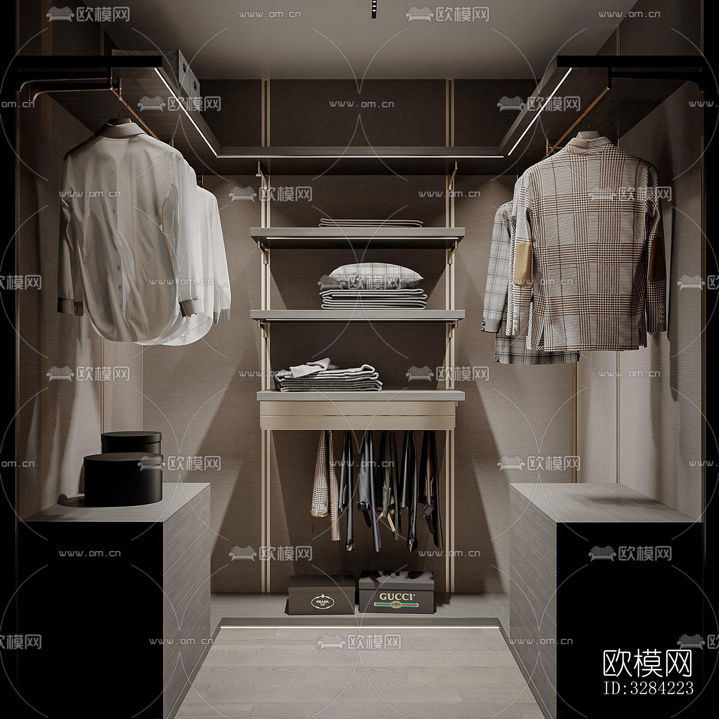 现代客餐厅效果图下载（渲染图4）