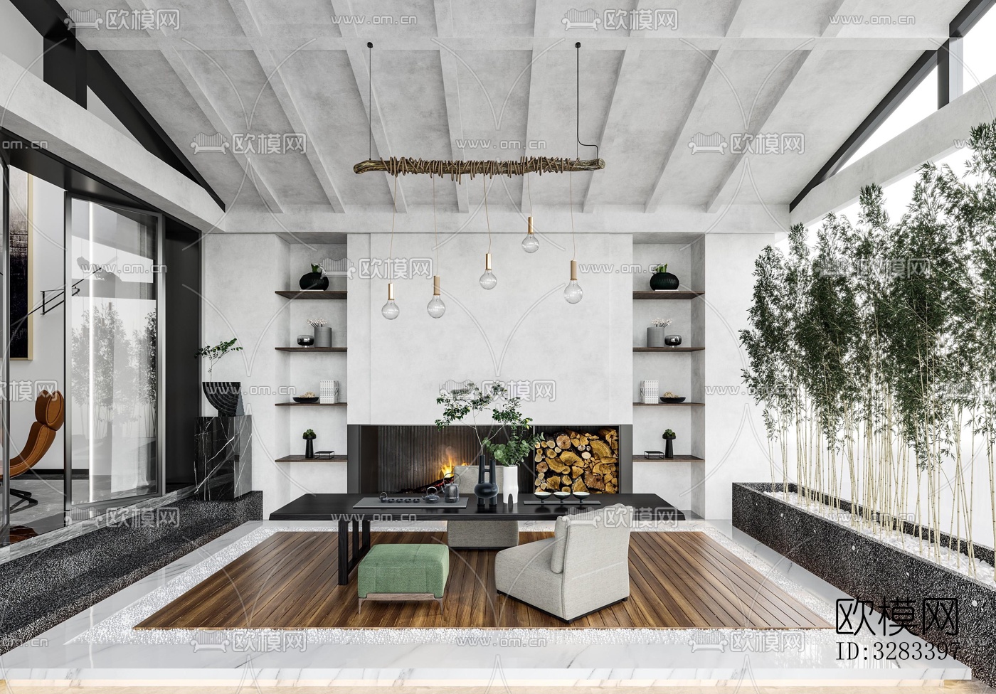 现代别墅效果图下载（渲染图3）