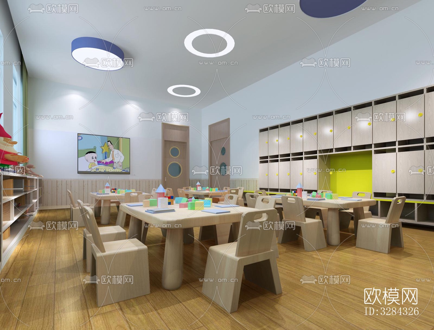 现代幼儿园效果图下载（渲染图5）