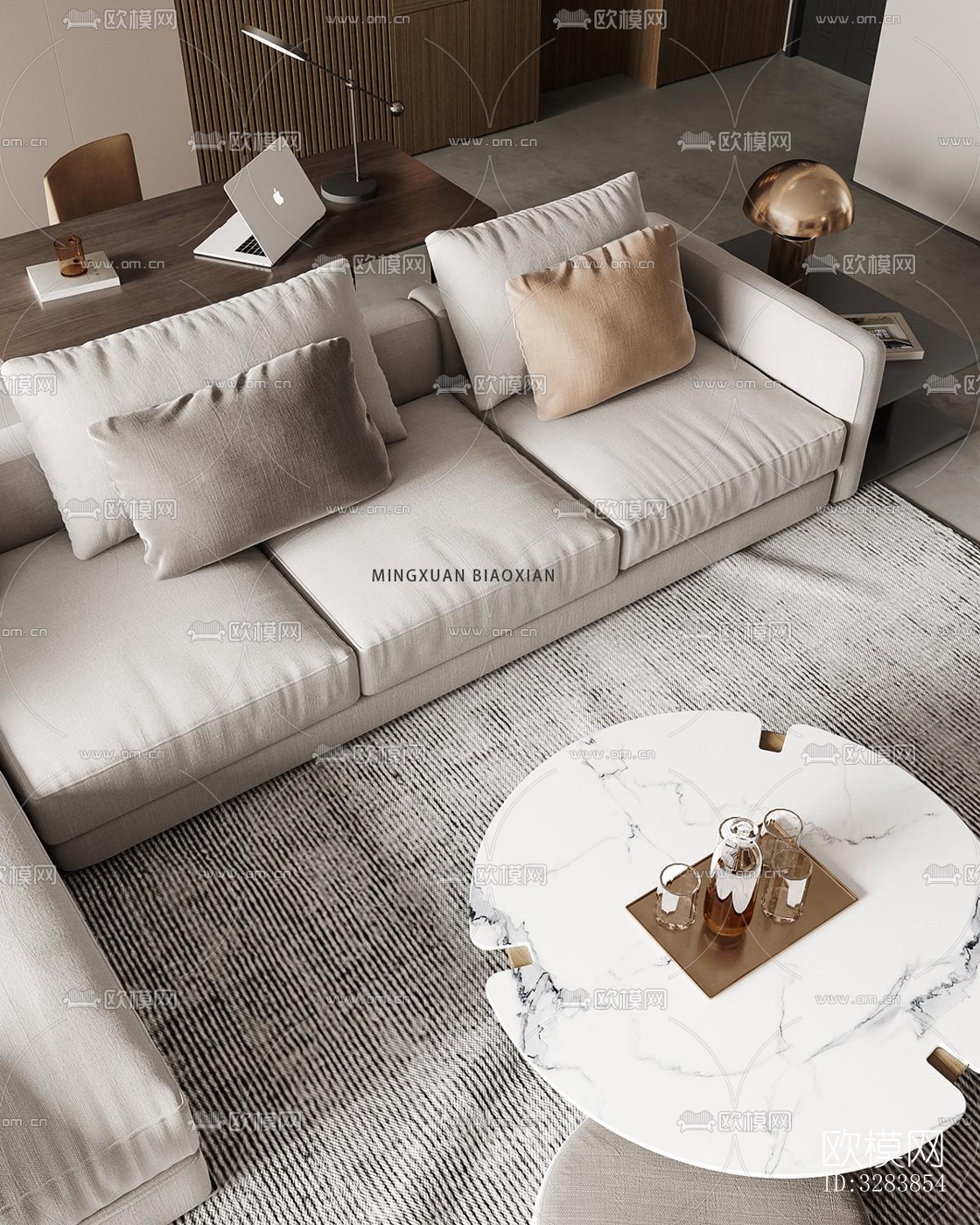 现代客餐厅效果图下载（渲染图6）